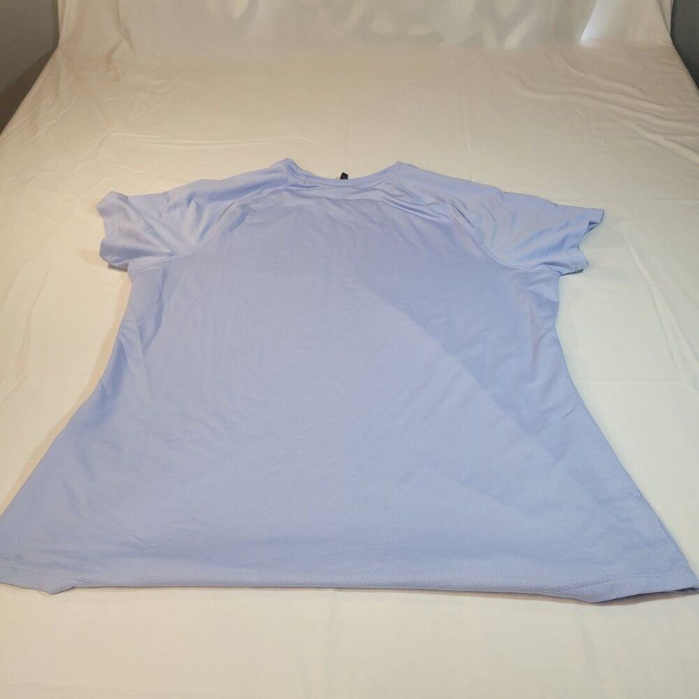 Adidas Golf XL Climalite Tee Women Light Blue Polyester Mesh Breathable Athletic